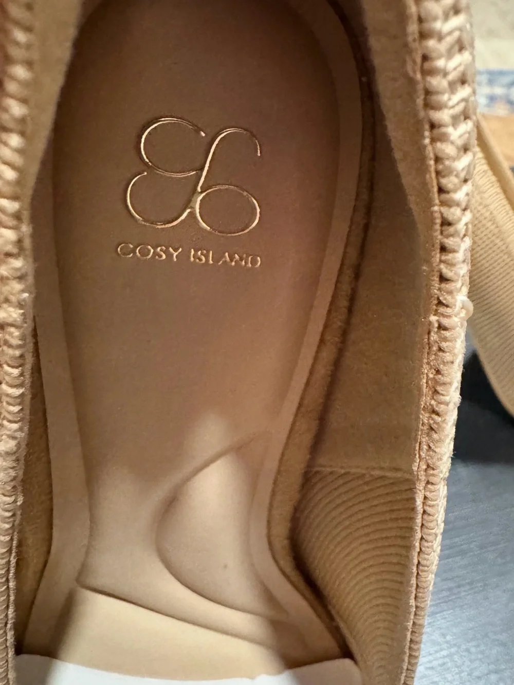 NEW Cosy Island Beige Knit Peep-Toe Ankle-Strap Heels Size 6.5